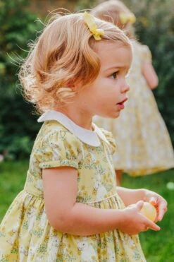 Trotters London Little Kleid Aus Baumwolle Mit Häschenmotiv, Gelb -MONSON Kleidung Geschaft 145784s3