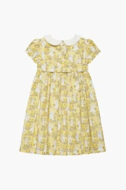 Trotters London Kleid Aus Baumwolle Mit Häschenmotiv, Gelb -MONSON Kleidung Geschaft 146710s4