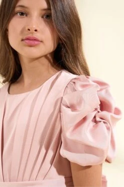 Angel & Rocket Portia Kleid Mit Plissiertem Oberteil, Staubrosa -MONSON Kleidung Geschaft 163394s5