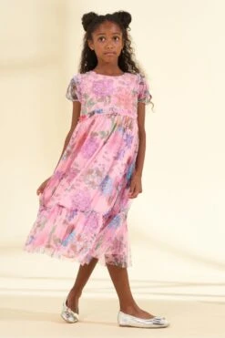 Angel & Rocket Luisa Mesh-Kleid Mit Bestickter Schulterpasse