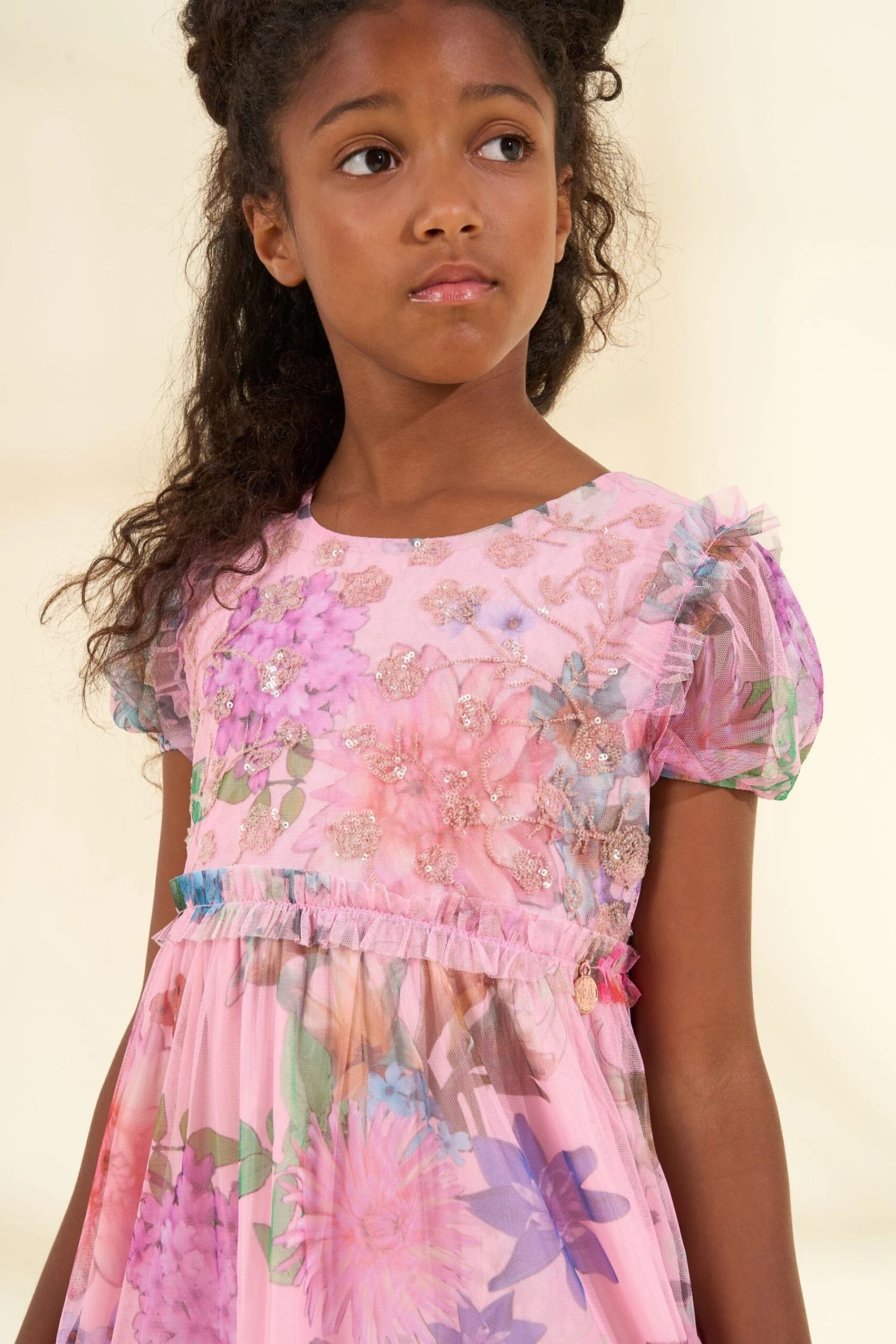 Angel & Rocket Luisa Mesh-Kleid Mit Bestickter Schulterpasse 5 Angel & Rocket Luisa Mesh-Kleid Mit Bestickter Schulterpasse – Bild 3