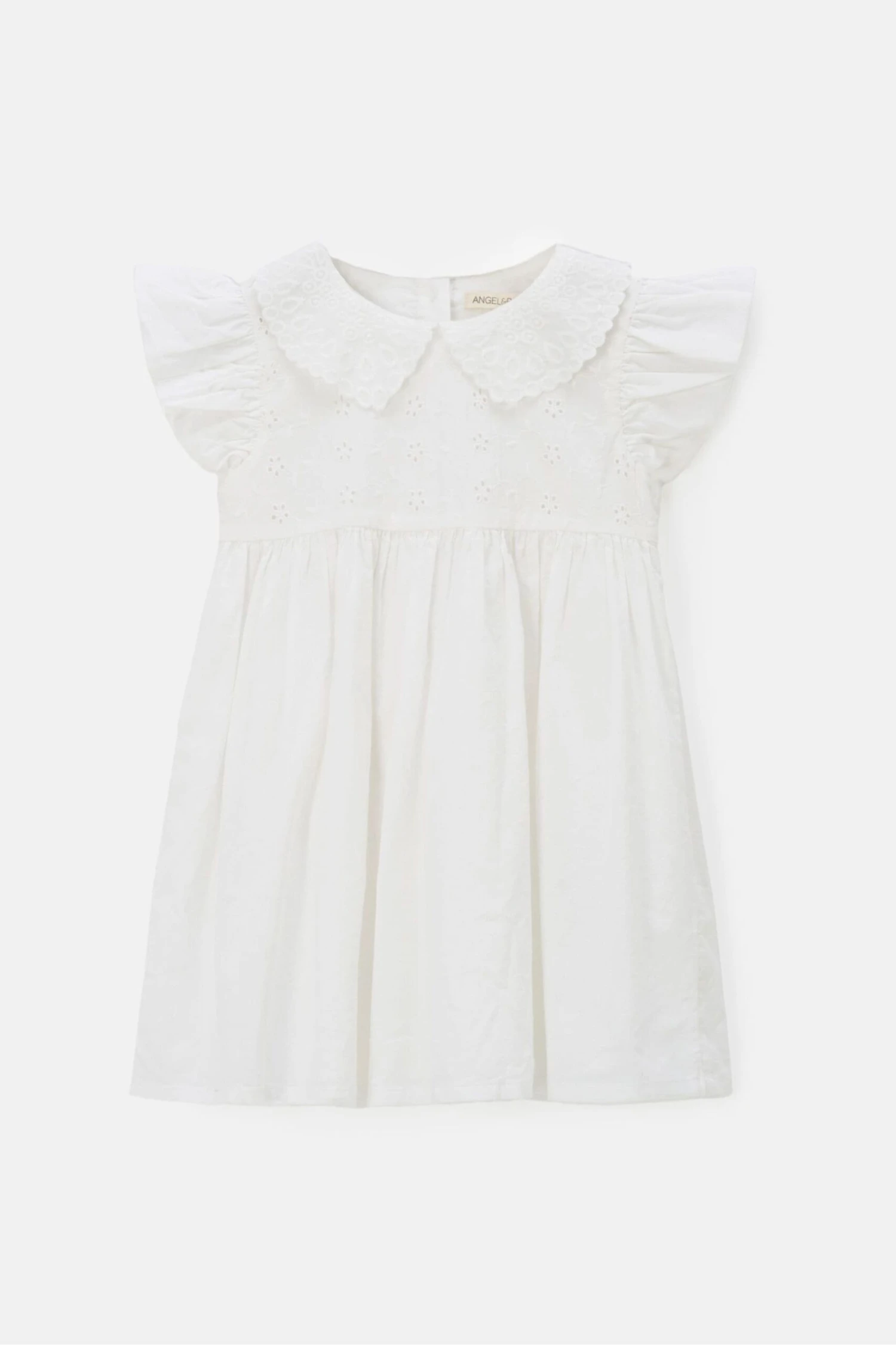 Angel & Rocket Molly Kleid Mit Besticktem Kragen, Weiß 4 Angel & Rocket Molly Kleid Mit Besticktem Kragen, Weiß – Bild 2