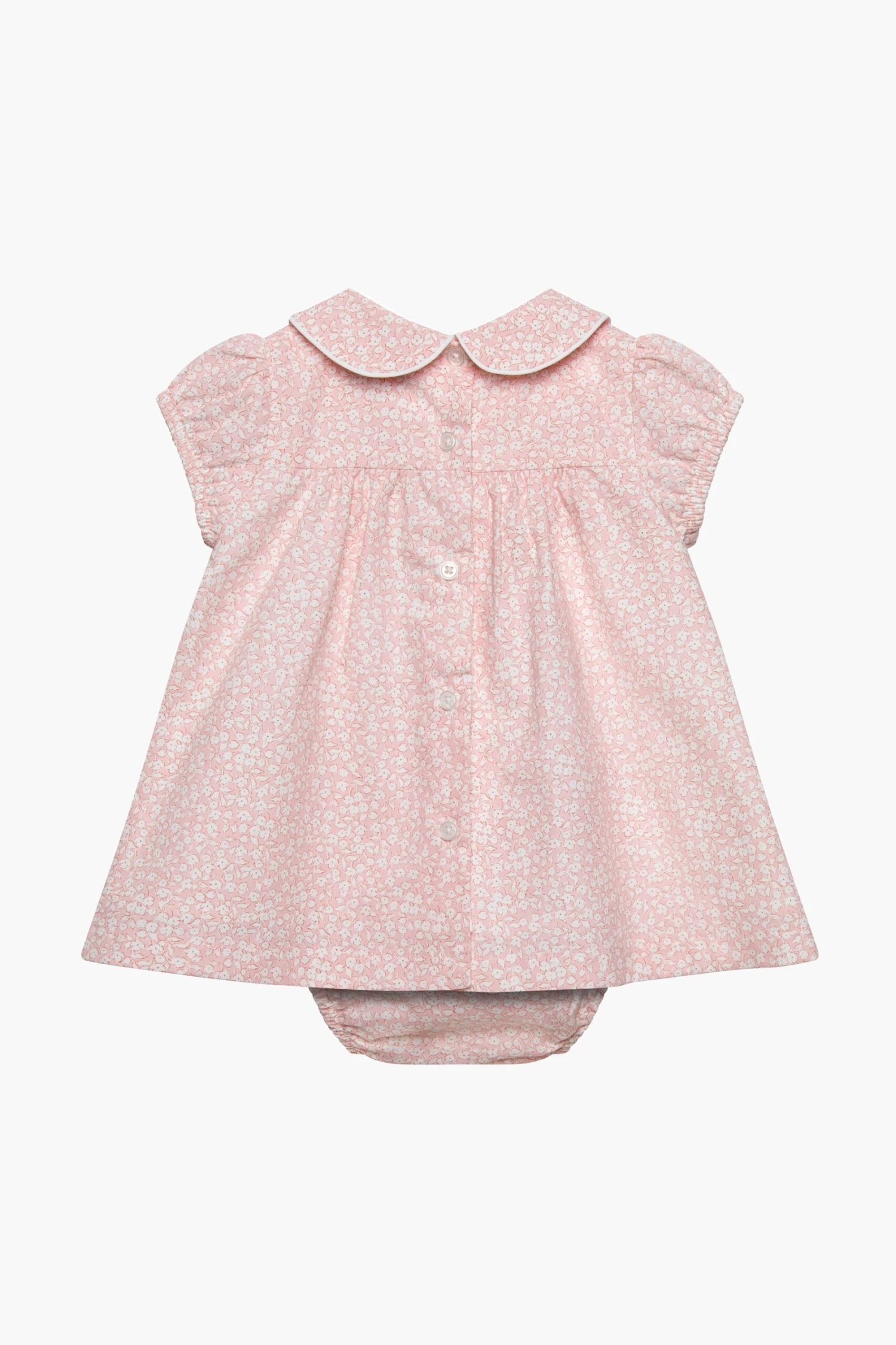 Trotters London Little My First Gesmoktes Kleid Mit Blumenmuster, Rosa 4 Trotters London Little My First Gesmoktes Kleid Mit Blumenmuster, Rosa – Bild 2
