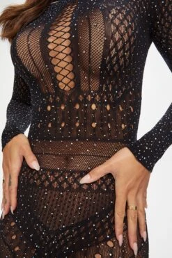 Ann Summers Janelle Kleid Mit Schmucksteinverzierung, Schwarz -MONSON Kleidung Geschaft 178185s3