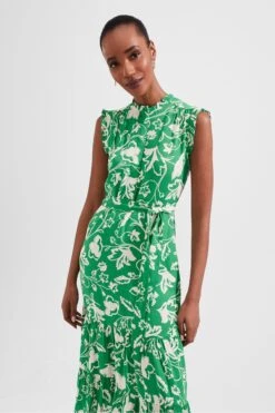 Hobbs Elsa Kleid In Kurzgröße, Grün -MONSON Kleidung Geschaft 228612s3