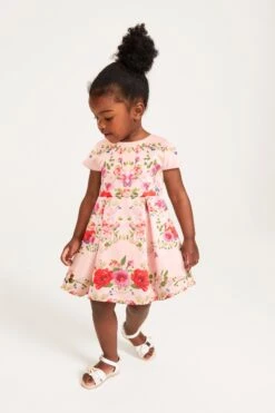 Baker By Ted Baker Geblümtes Kleid Aus Satin, Pink