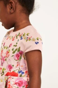 Baker By Ted Baker Geblümtes Kleid Aus Satin, Pink -MONSON Kleidung Geschaft 231633s4