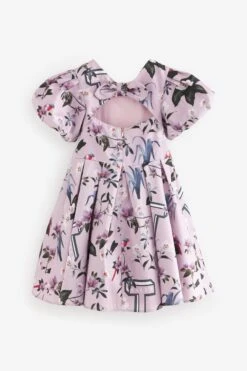 Baker By Ted Baker Gewebtes Kleid Mit Logo, Violett -MONSON Kleidung Geschaft 231903s3