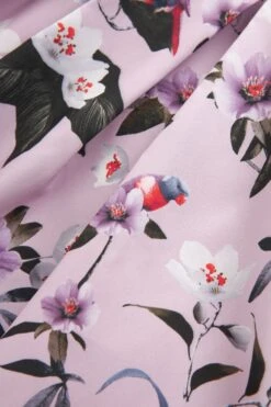 Baker By Ted Baker Gewebtes Kleid Mit Logo, Violett -MONSON Kleidung Geschaft 231903s5