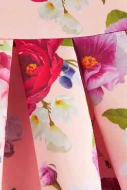 Baker By Ted Baker Geblümtes Kleid Aus Neopren, Apricot -MONSON Kleidung Geschaft 234 604s10