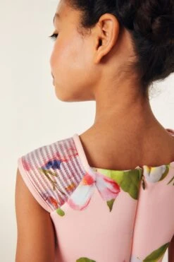 Baker By Ted Baker Geblümtes Kleid Aus Neopren, Apricot -MONSON Kleidung Geschaft 234 604s5