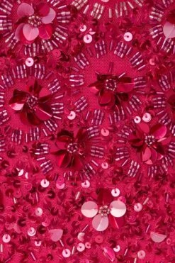 Adrianna Papell Rosa Trägerloses Kleid Mit Perlen -MONSON Kleidung Geschaft 250338s7