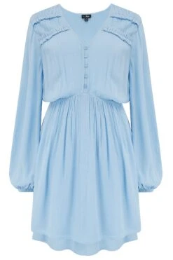 Pour Moi Kate Langärmeliges, Gewebtes Kleid Aus Viskose Mit Knopfdetail -MONSON Kleidung Geschaft 301449s4