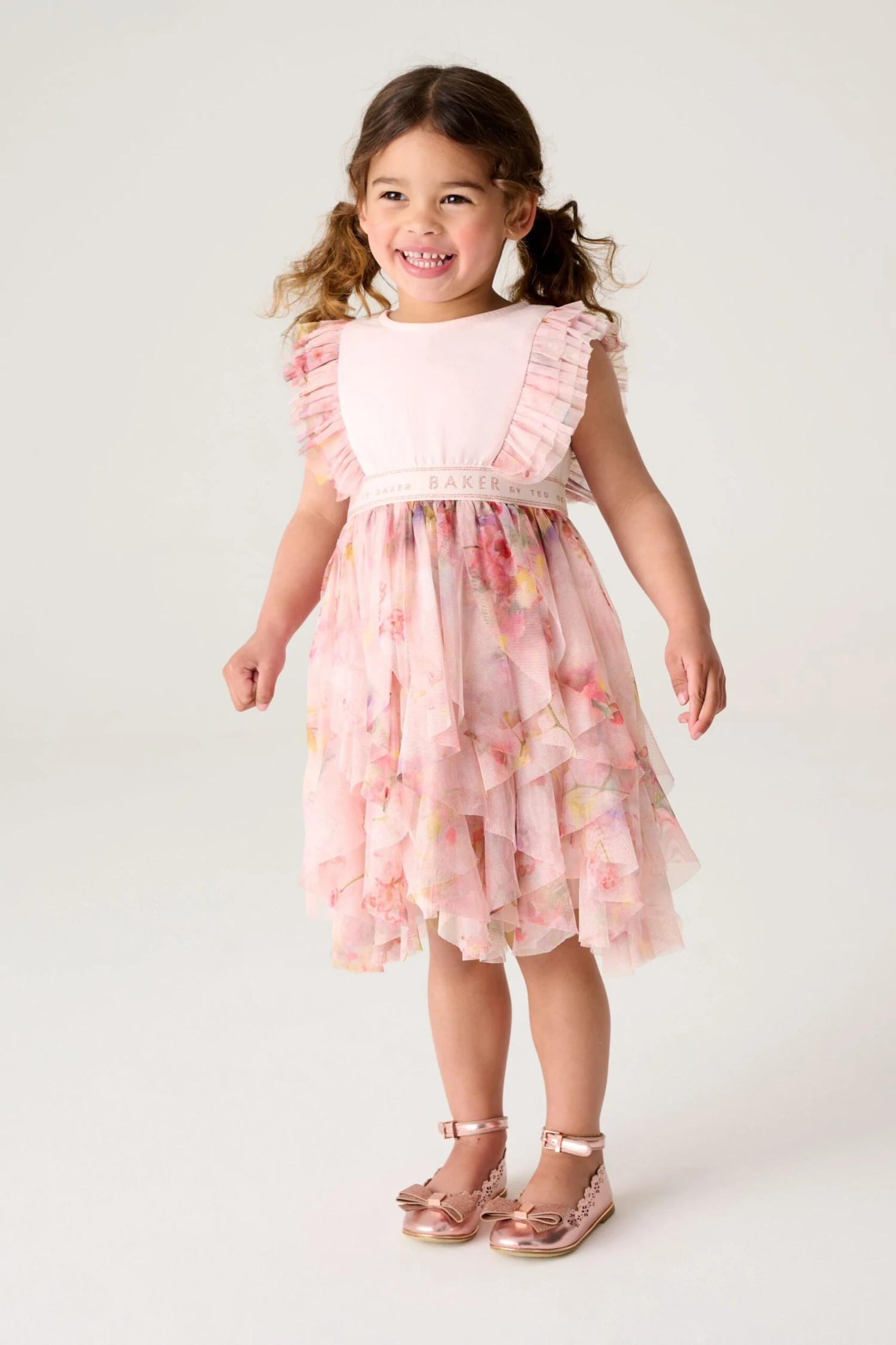 Baker By Ted Baker Kleid Mit Geblümten Lagen Aus Netzstoff 3 Baker By Ted Baker Kleid Mit Geblümten Lagen Aus Netzstoff