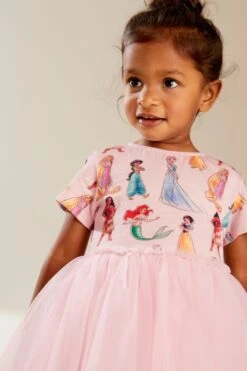 Next Rosa - Kurzärmeliges Disney Prinzessin Twofer Kleid (3 Monate Bis 7 Jahre) -MONSON Kleidung Geschaft 324 333s4