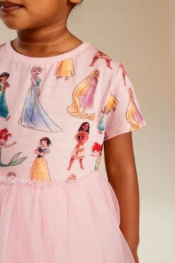 Next Rosa - Kurzärmeliges Disney Prinzessin Twofer Kleid (3 Monate Bis 7 Jahre) -MONSON Kleidung Geschaft 324 333s5