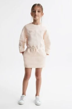 Reiss Posie Glitzerndes Kleid Mit Rundhalsausschnitt Und Kordelzug