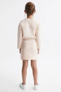 Reiss Posie Glitzerndes Kleid Mit Rundhalsausschnitt Und Kordelzug -MONSON Kleidung Geschaft 341383s5