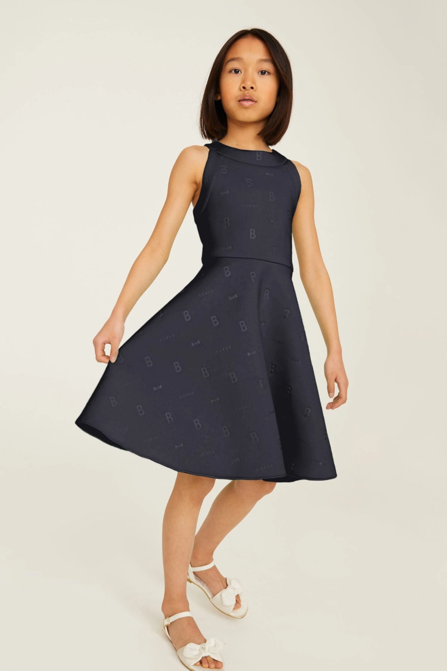Baker By Ted Baker Neckholder-Kleid Aus Neopren Mit Prägung 3 Baker By Ted Baker Neckholder-Kleid Aus Neopren Mit Prägung