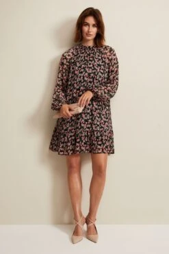 Phase Eight Betty Ausgestelltes Kleid Mit Blumenmuster, Mehrfarbig -MONSON Kleidung Geschaft 392170s3