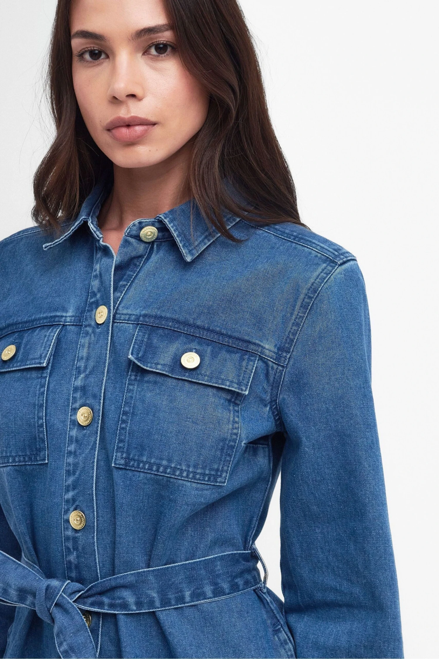 Barbour International Barbour® International Rouse Denim-Kleid In Mittlerer Waschung, Blau 5 Barbour International Barbour® International Rouse Denim-Kleid In Mittlerer Waschung, Blau – Bild 3