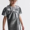 Reiss Franny Kleid Mit Zierschleife, Metallic -MONSON Kleidung Geschaft 416461s