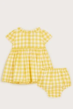 Monsoon Baby Farm Set Mit Kleid Mit Vichykaros Und Slip -MONSON Kleidung Geschaft 420666s2