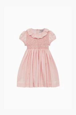 Trotters London Willow Rose Hand Gesmoktes Kleid, Pink -MONSON Kleidung Geschaft 446441s3