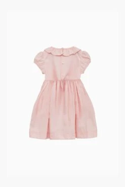 Trotters London Willow Rose Hand Gesmoktes Kleid, Pink -MONSON Kleidung Geschaft 446441s4