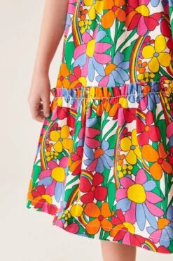 Little Bird By Jools Oliver Geblümtes, Gerüschtes Und Gestuftes Kleid, Mehrfarbig -MONSON Kleidung Geschaft 447603s5