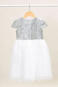 Miss Kleid Mit Paillettenbesetztem Oberteil Und Wasserfall-Tüll, Rosa