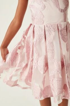 Baker By Ted Baker Glitzerndes Jacquard-Kleid Mit Schleife -MONSON Kleidung Geschaft 4AZ854s10