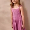Next Pink Verziert - Jersey-Kleid Mit Trägern (3–10 Jahre)