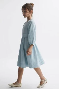 Reiss Hannah Kleid Aus Baumwolle Mit Schleife Am Rücken -MONSON Kleidung Geschaft 515136s3