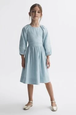 Reiss Hannah Kleid Aus Baumwolle Mit Schleife Am Rücken -MONSON Kleidung Geschaft 515136s6