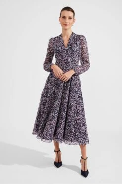 Hobbs Aurora Kleid, Blau