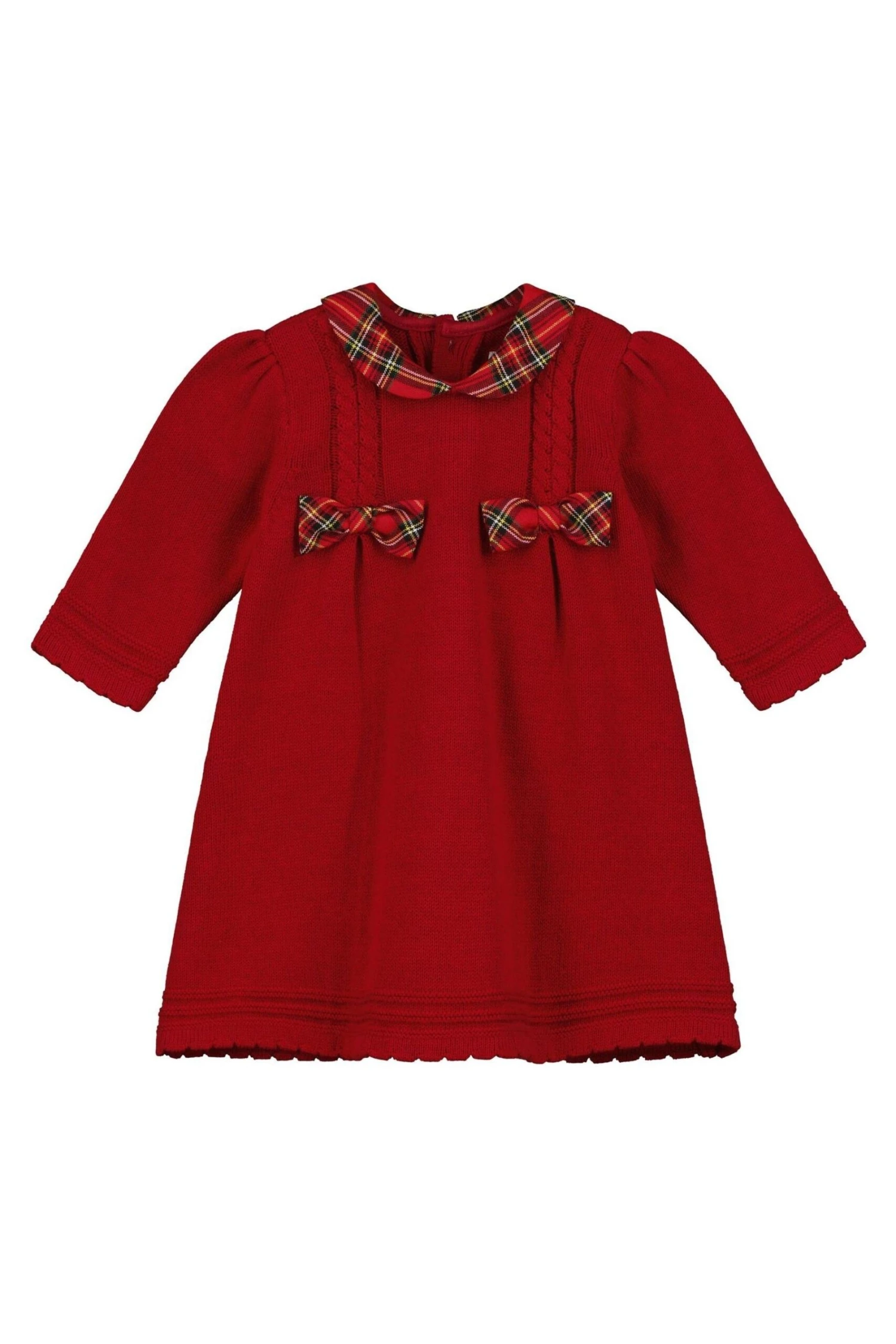 Emile Et Rose Weihnachtliches Set Mit Kleid Mit Strick-Schleife Und Strumpfhose, Rot 5 Emile Et Rose Weihnachtliches Set Mit Kleid Mit Strick-Schleife Und Strumpfhose, Rot – Bild 3