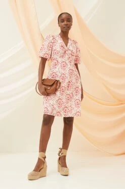 FatFace Tulip Kleid Mit Blumen-Kachelprint