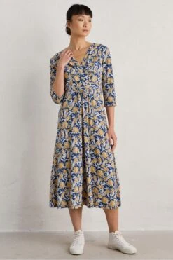 Seasalt Cornwall Chapelle Kleid Mit Dreiviertelärmeln, Kurzgröße