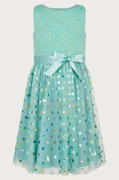 Monsoon Tracie Gepunktetes Scuba-Kleid