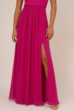 Adrianna Papell One Shoulder Chiffon-Kleid -MONSON Kleidung Geschaft 586727s4