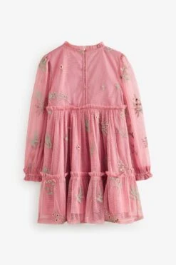 Laura Ashley Besticktes Kleid Aus Netzstoff -MONSON Kleidung Geschaft 602 384s6