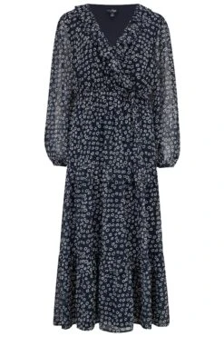 Pour Moi Wadenlanges Kleid Aus Recyceltem Chiffon Mit Rüschen -MONSON Kleidung Geschaft 615683s4