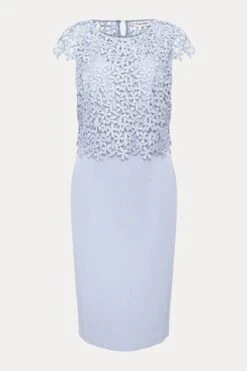 Phase Eight Daisy Kleid Mit Spitzenlage, Blau -MONSON Kleidung Geschaft 621972s7