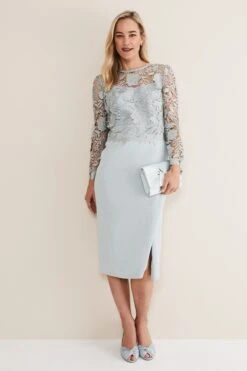 Phase Eight Adeline Doppellagiges Kleid, Grün