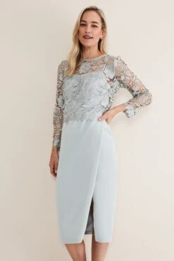 Phase Eight Adeline Doppellagiges Kleid, Grün -MONSON Kleidung Geschaft 624458s3