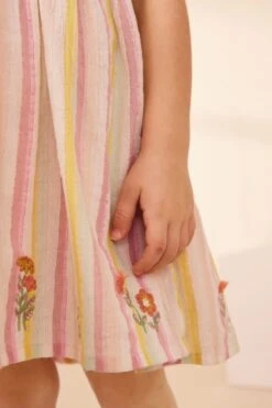 Next Rosa - Pink Gestreiftes Kleid (3 Monate Bis 7 Jahre) -MONSON Kleidung Geschaft 639806s5