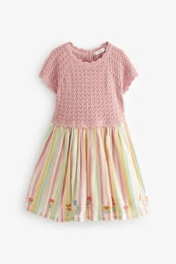 Next Rosa - Pink Gestreiftes Kleid (3 Monate Bis 7 Jahre) -MONSON Kleidung Geschaft 639806s6