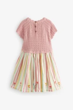 Next Rosa - Pink Gestreiftes Kleid (3 Monate Bis 7 Jahre) -MONSON Kleidung Geschaft 639806s7