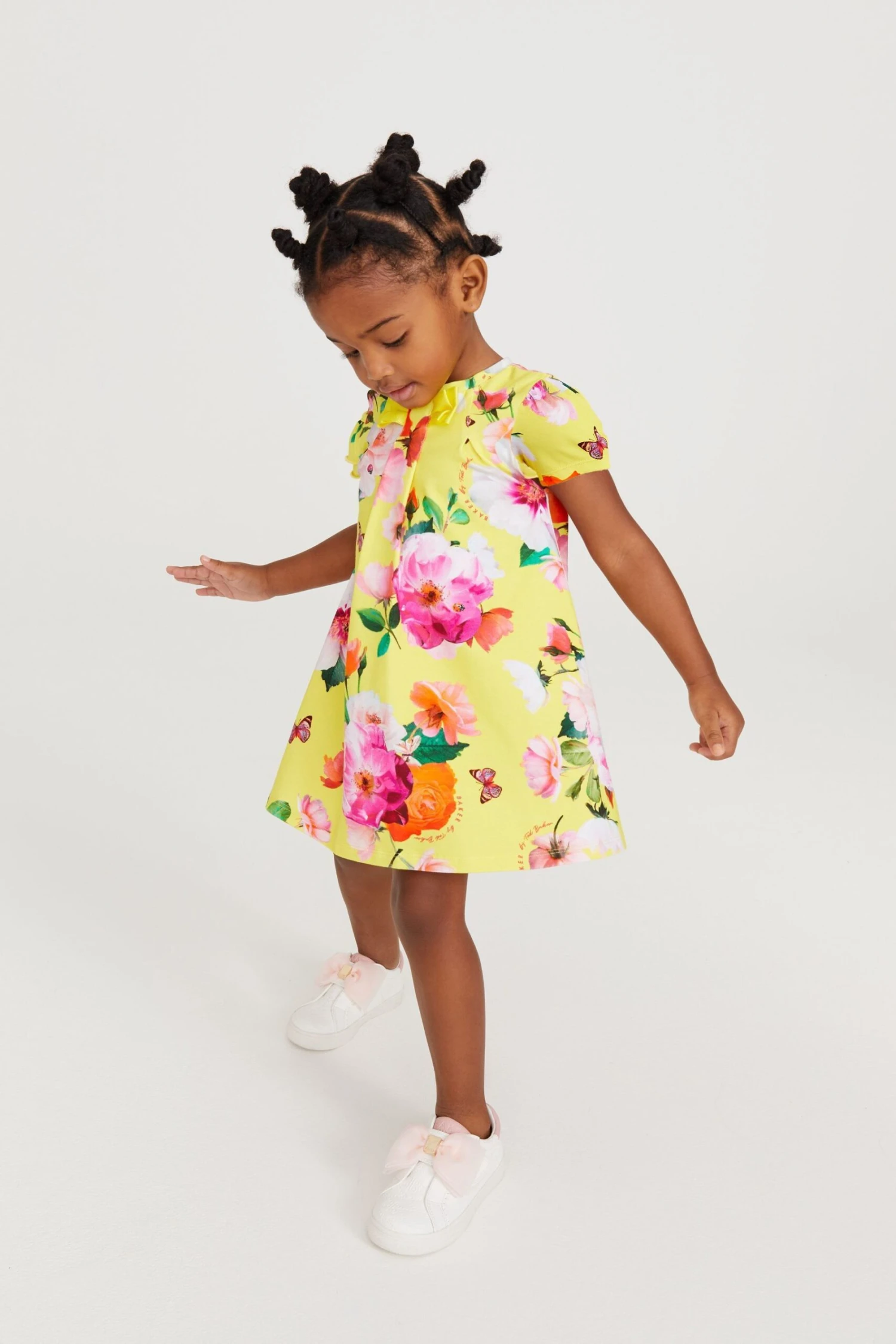 Baker By Ted Baker Jersey-Kleid Mit Blumenprint, Gelb 4 Baker By Ted Baker Jersey-Kleid Mit Blumenprint, Gelb – Bild 2